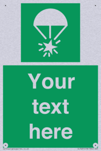 Custom sign safe condition Rocket parachute flare